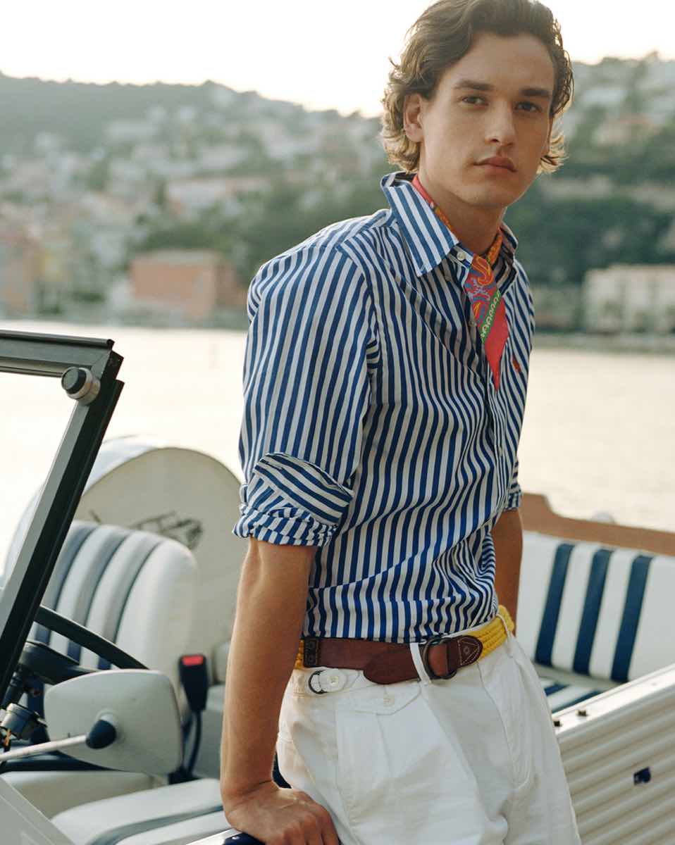Custom Slim Fit Striped Pocket T-Shirt
