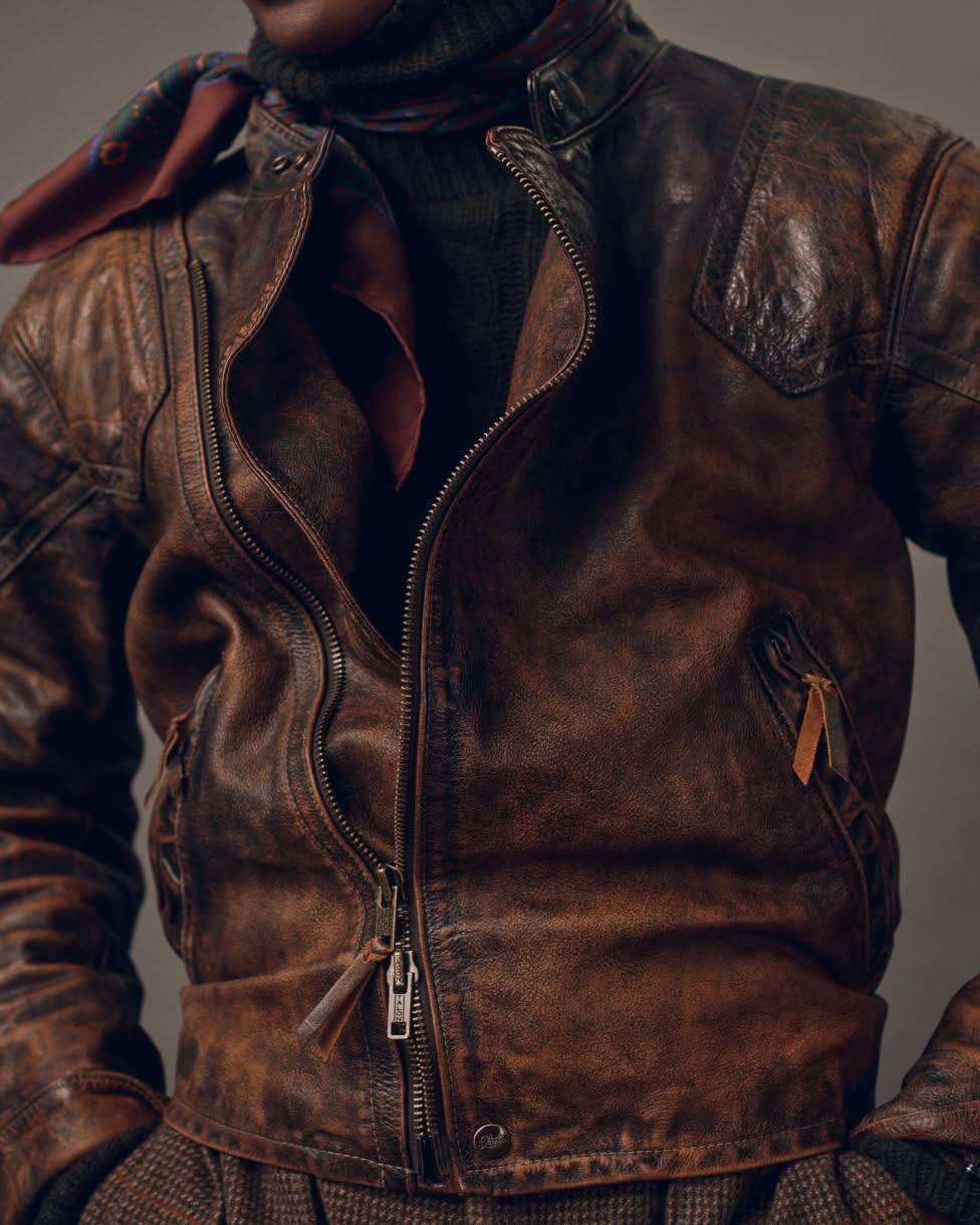 Bikerjacke aus Leder