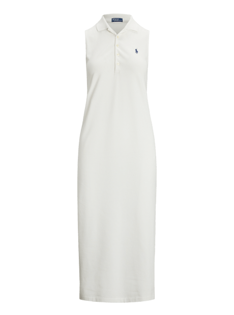 Stretch-Cotton Sleeveless Polo Dress