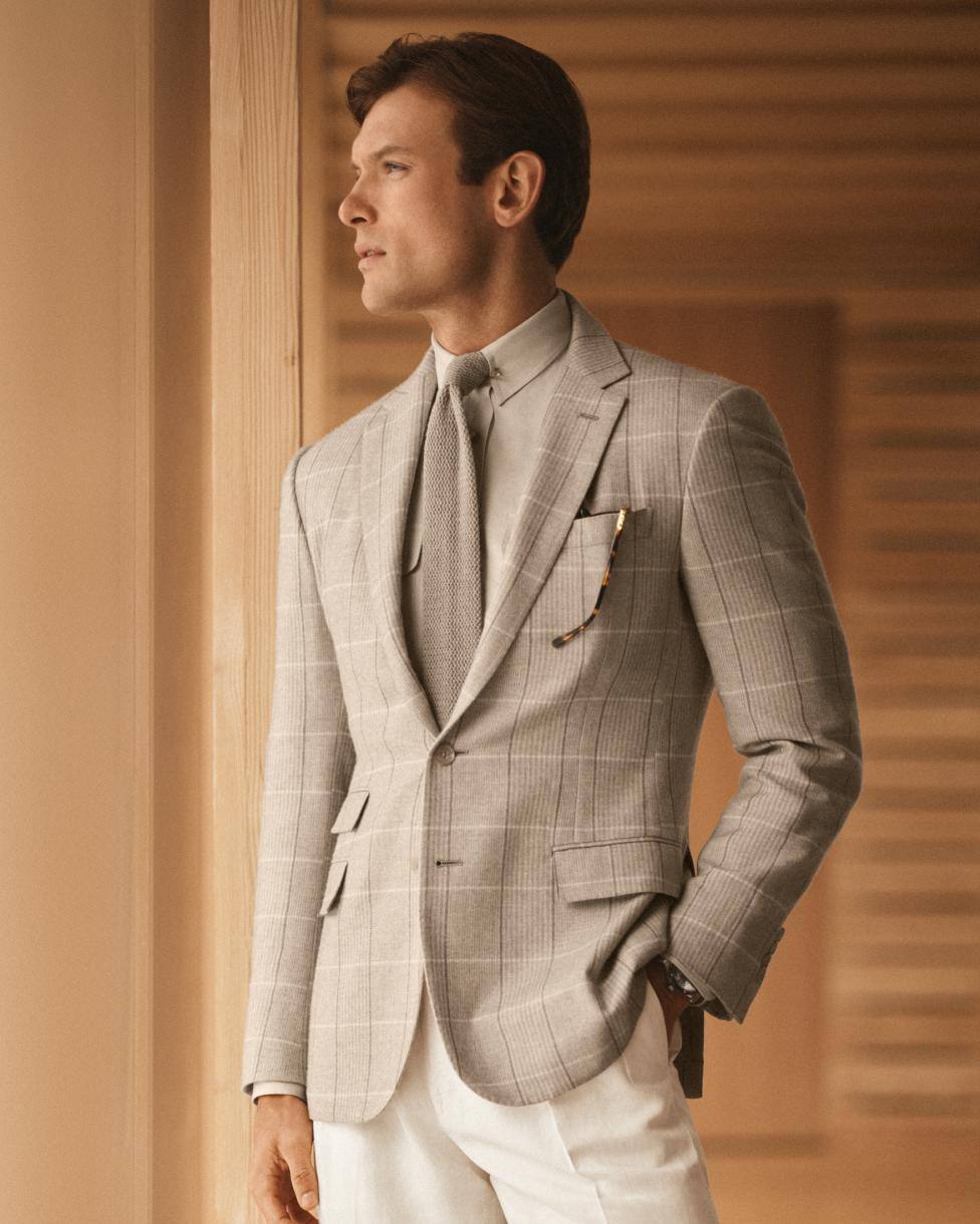 Kent Hand-Tailored Plaid Blazer
