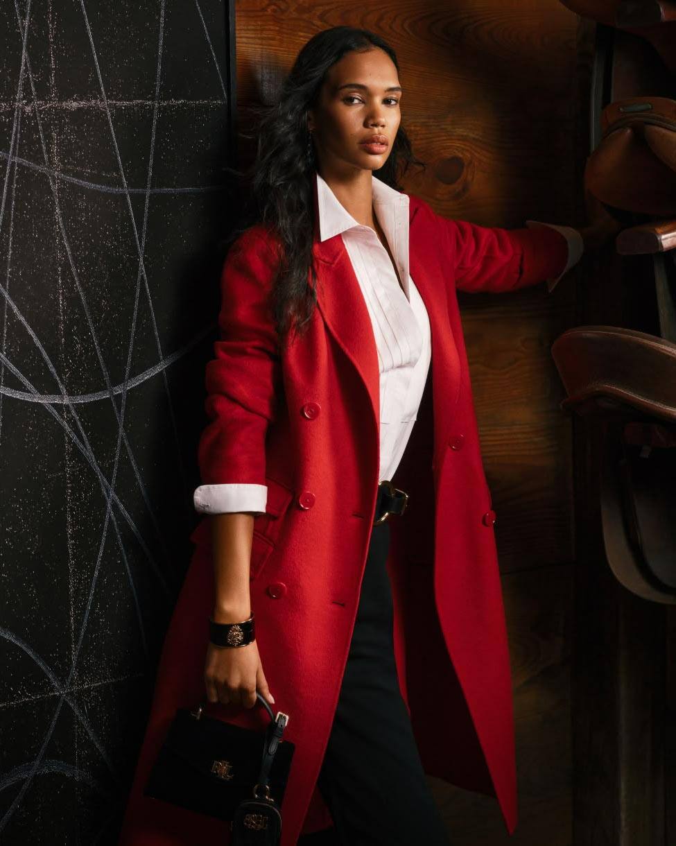 Double-Breasted Wool-Blend Coat