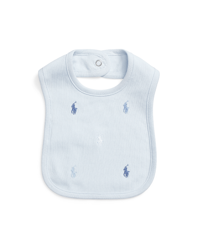 Bavoir poney Polo en interlock de coton