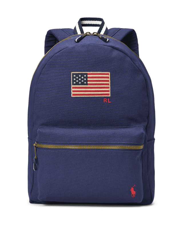 Sac à dos en toile à drapeau américain